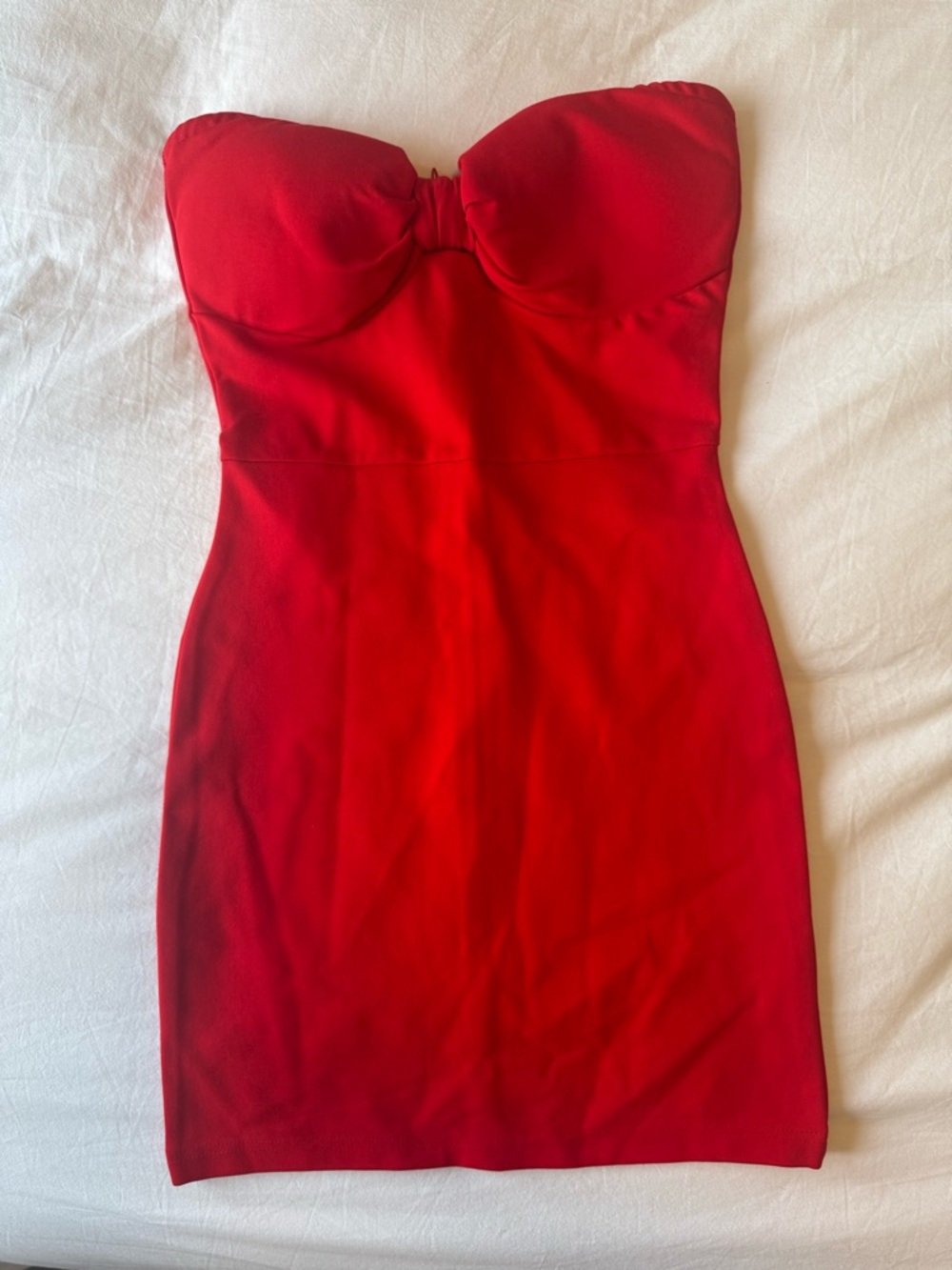 Strapless Red Bodycon Dress